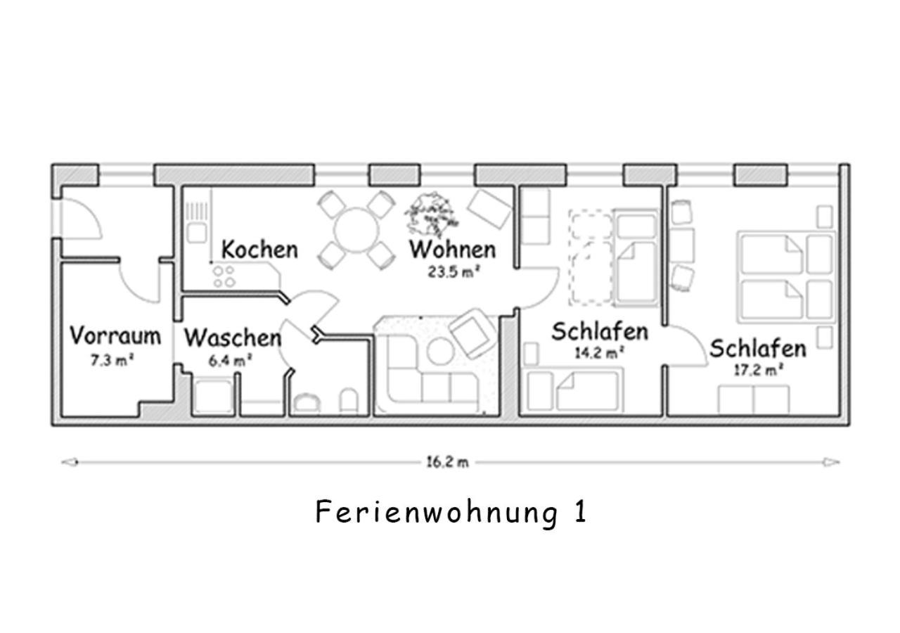 Ferienwohnung Weisses Ross Pirna Eksteriør bilde